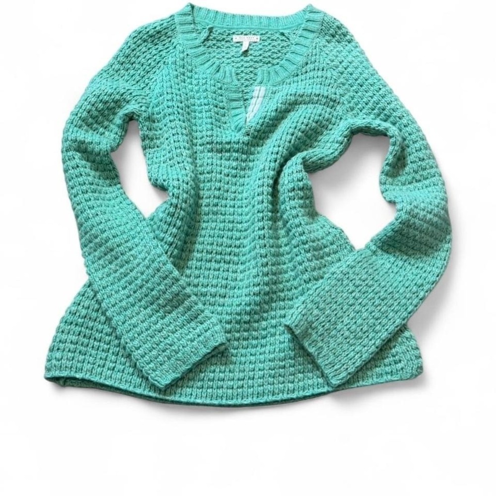 Vintage Old‎ Navy Seafoam Green Crochet Knit Sweater